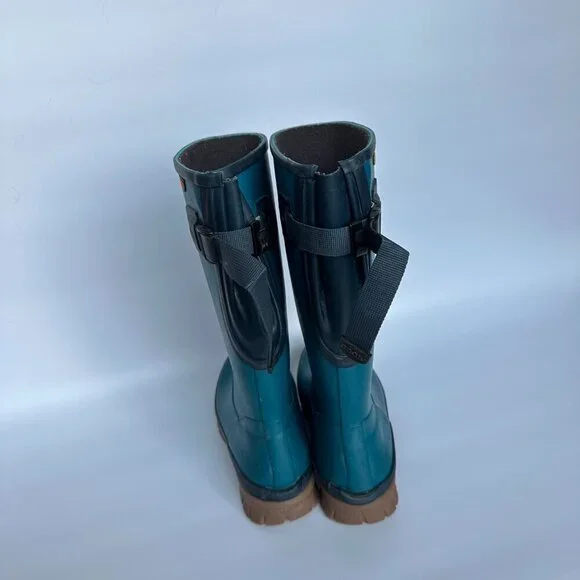 BOGS Women's Size 6 Amanda II Tall Rain Boot Teal Blue Outdoors Gardening Farm - Picture 5 of 9